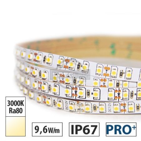 Taśma LED  PRO+ 9,6W/m, 540lm/m, 3000K, Ra80, 12VDC, IP67, 5m