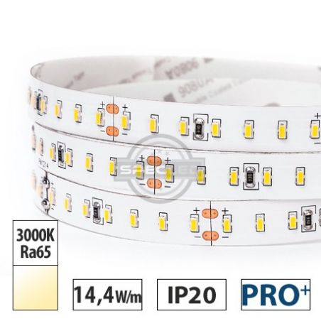 Taśma LED  PRO+ 14,4W/m,  1400lm/m, 3000K, Ra65, 24VDC, IP20, 5m