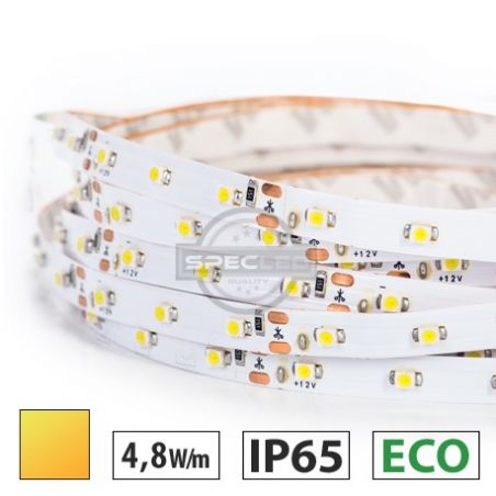 Taśma LED ECO 4,8W/m, 60xLED SMD 3528/m, IP65, żółty, 5m