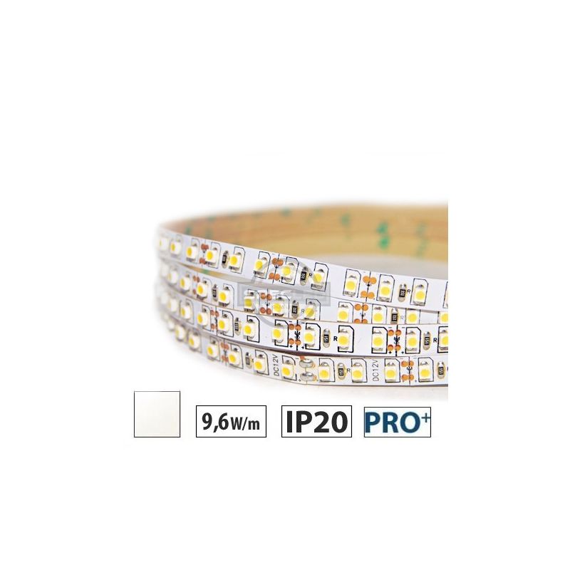Taśma LED  PRO 9,6W/m, 120xLED SMD 3528/m, IP20, biały neutralny, 5m