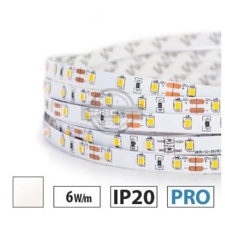 Taśma LED PRO 6W/m, 60xLED SMD 2835/m, IP20, biały neutralny, 1m